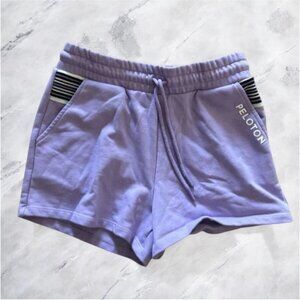 PELOTON Purple Sweat Workout Shorts Size Small